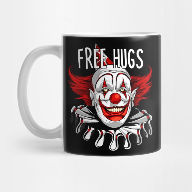 Free Hugs Scary Creepy Clown Halloween by klausgaiser